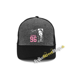 BLACKPINK - Jennie 96 Signature Portrait - šedočierna bavlnená šiltovka