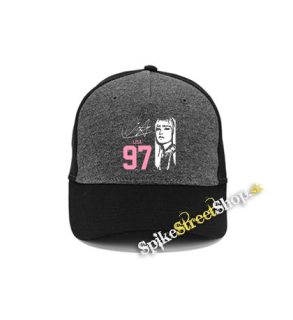 BLACKPINK - Lisa 97 Signature Portrait - šedočierna bavlnená šiltovka