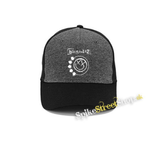BLINK 182 - Logo & Smile - šedočierna bavlnená šiltovka
