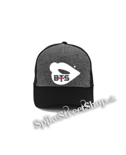 BTS - BANGTAN BOYS - Lips - šedočierna bavlnená šiltovka