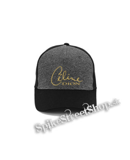 CELINE DION - Logo - šedočierna bavlnená šiltovka
