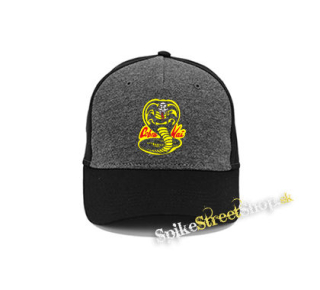 COBRA KAI - Red Logo - šedočierna bavlnená šiltovka