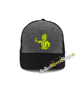 FALLOUT - Vault Boy Green - šedočierna bavlnená šiltovka