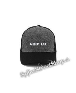 GRIP INC - Logo - šedočierna bavlnená šiltovka