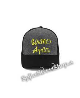 GUANO APES - Logo Yellow - šedočierna bavlnená šiltovka