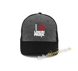 I LOVE LINKIN PARK - Crest Motive - šedočierna bavlnená šiltovka