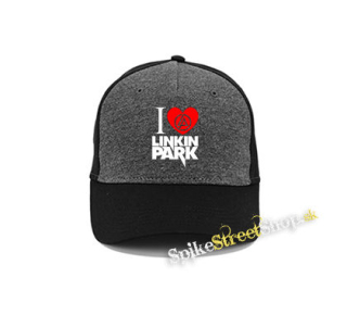 I LOVE LINKIN PARK - šedočierna bavlnená šiltovka