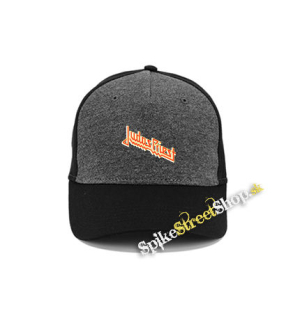 JUDAS PRIEST - Orange Yellow Classic Logo - šedočierna bavlnená šiltovka
