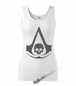 ASSASSINS CREED - Grey Skull - Ladies Vest Top - biele