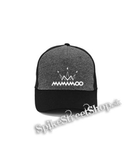 MAMAMOO Logo - šedočierna bavlnená šiltovka