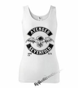 AVENGED SEVENFOLD - DeathBat Crest - Ladies Vest Top - biele