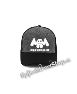MARSHMELLO - Logo DJ - šedočierna bavlnená šiltovka
