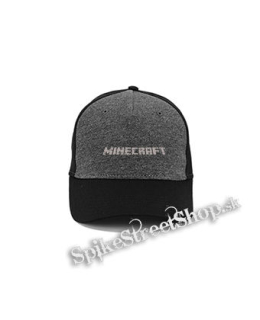 MINECRAFT - Logo 3 - šedočierna bavlnená šiltovka
