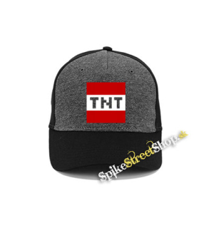 MINECRAFT - TNT - šedočierna bavlnená šiltovka