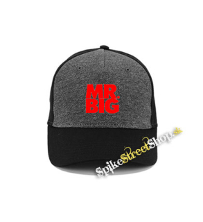 MR BIG - Logo Red White - šedočierna bavlnená šiltovka
