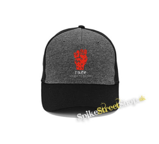 RAGE AGAINST THE MACHINE - Logo Paw - šedočierna bavlnená šiltovka