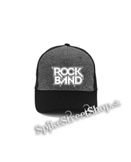 ROCK BAND - Logo - šedočierna bavlnená šiltovka