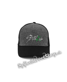 STRAY KIDS - Oddinary Green Logo - šedočierna bavlnená šiltovka