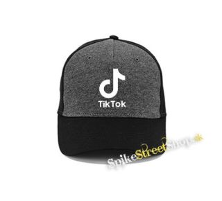 TIK TOK - Logo - šedočierna bavlnená šiltovka