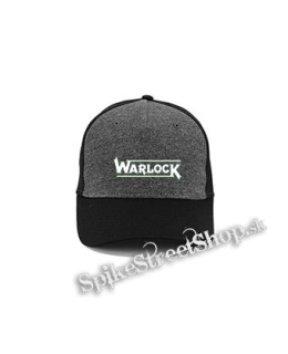 WARLOCK - Logo - šedočierna bavlnená šiltovka