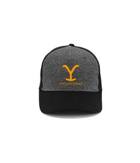 YELLOWSTONE - Logo - šedočierna bavlnená šiltovka
