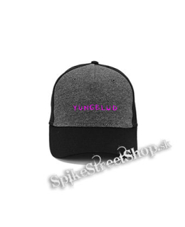 YUNGBLUD - Pink Logo - šedočierna bavlnená šiltovka