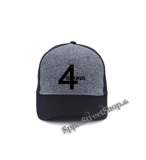4 SKINS - Logo - šedočierna bavlnená šiltovka