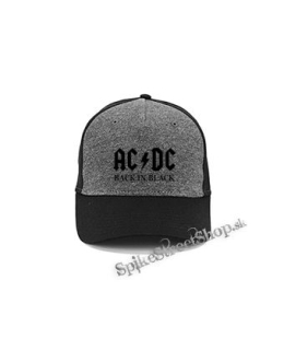ACDC - Back In Black - šedočierna bavlnená šiltovka