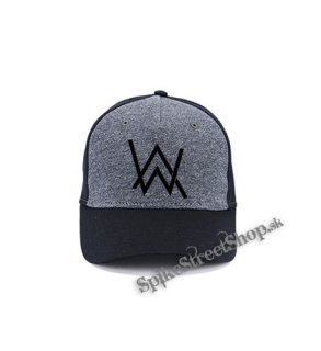 ALAN WALKER - Logo - šedočierna bavlnená šiltovka