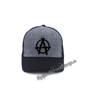 ANARCHY - Znak - šedočierna bavlnená šiltovka