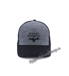 AVENGED SEVENFOLD - Logo A7X Skull - šedočierna bavlnená šiltovka