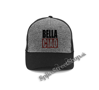 BELLA CIAO - šedočierna bavlnená šiltovka