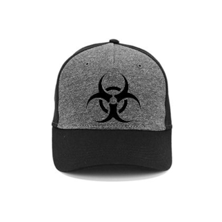 BIOHAZARD - Logo Black - šedočierna bavlnená šiltovka