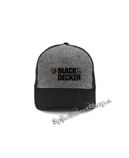 BLACK & DECKER - Logo - šedočierna bavlnená šiltovka