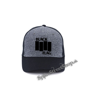 BLACK FLAG - Logo Crest - šedočierna bavlnená šiltovka