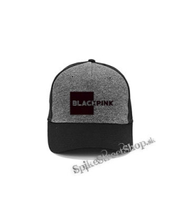 BLACKPINK - Pink Square Crest - šedočierna bavlnená šiltovka
