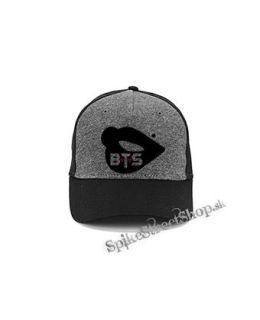 BTS - BANGTAN BOYS - Lips - šedočierna bavlnená šiltovka