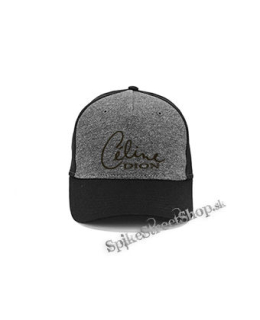CELINE DION - Logo - šedočierna bavlnená šiltovka