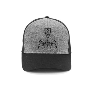 EMPEROR - Logo Crest Black - šedočierna bavlnená šiltovka