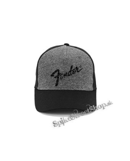 FENDER - Logo Vintage - šedočierna bavlnená šiltovka