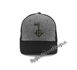 GHOST - Gold Logo - šedočierna bavlnená šiltovka
