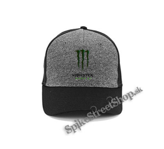 MONSTER ENERGY - Logo - šedočierna bavlnená šiltovka