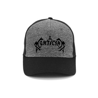 MORTICIAN - Logo Black - šedočierna bavlnená šiltovka