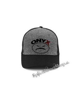 ONYX - Logo - šedočierna bavlnená šiltovka