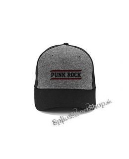 PUNKROCK - Logo Motive 3 - šedočierna bavlnená šiltovka
