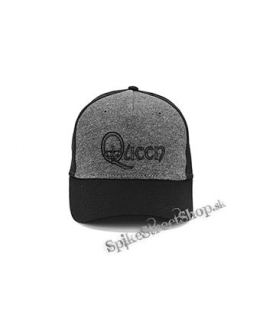 QUEEN - Logo Simple - šedočierna bavlnená šiltovka