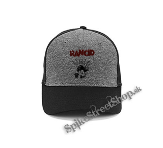 RANCID - Punx - šedočierna bavlnená šiltovka