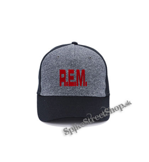 REM - Logo Red - šedočierna bavlnená šiltovka
