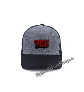 RUSH - Logo Red - šedočierna bavlnená šiltovka