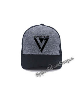 SEVENTEEN - Logo - šedočierna bavlnená šiltovka